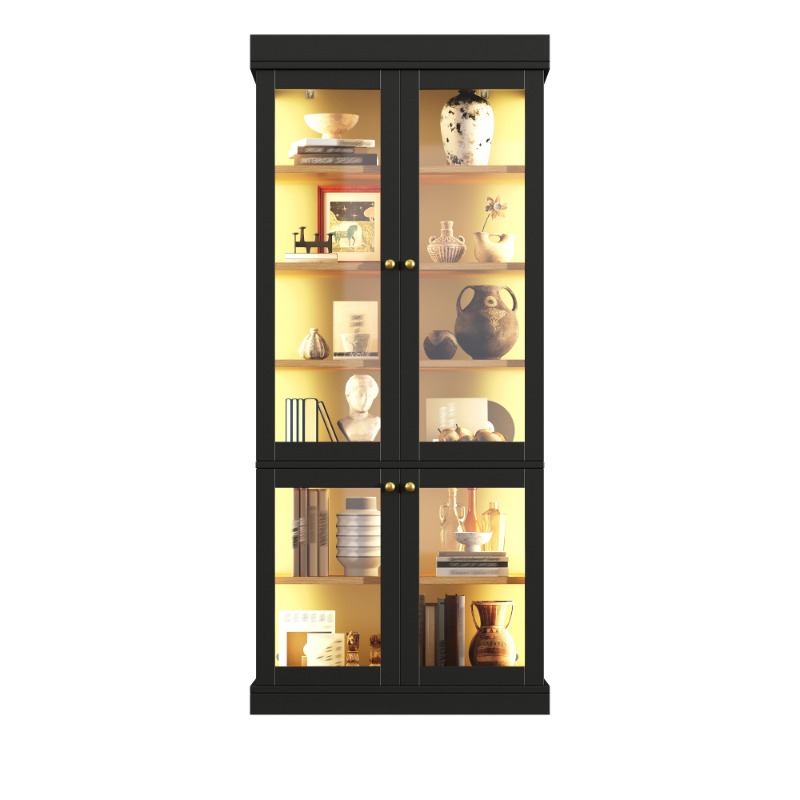 Interior Design Lighting Layout - Vitrina de Vidrio Independiente Moderna con